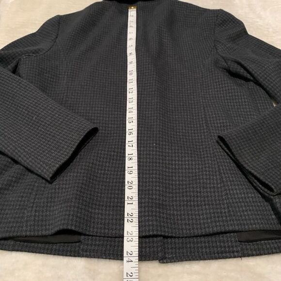 Talbots Womens Gray Black‎ Medium Blazer Jacket Top Casual Work Attire - Picture 6 of 7